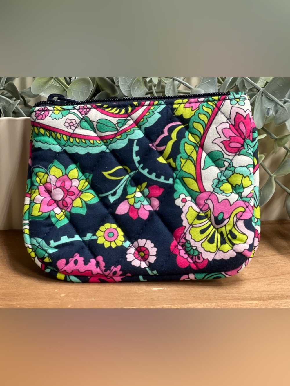 Vera Bradley Quilted Floral Zip Pouch
